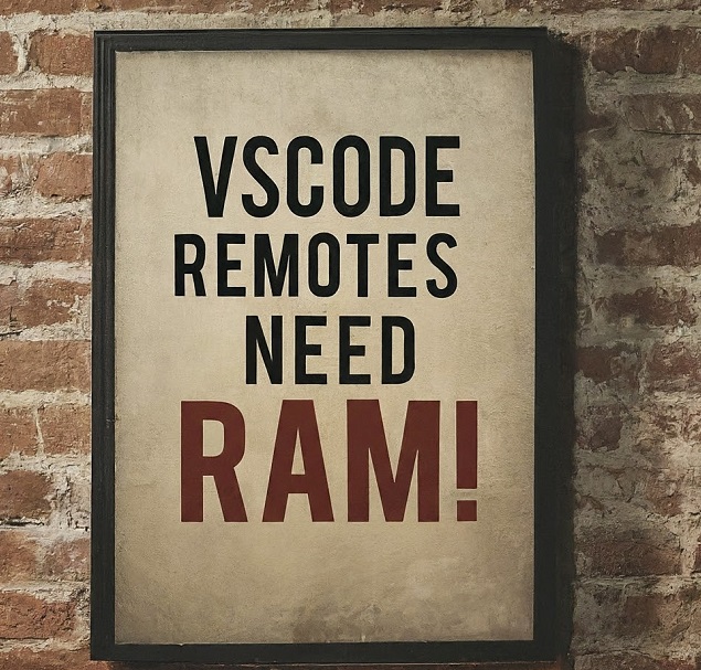 Public Service Announcement that VS Code remotes need RAM!